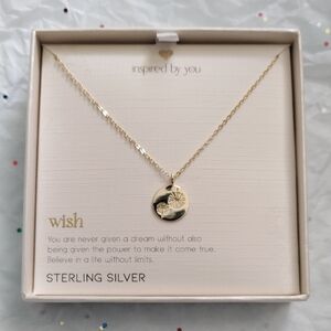 Wish Gold Sterling Silver Pendant Necklace